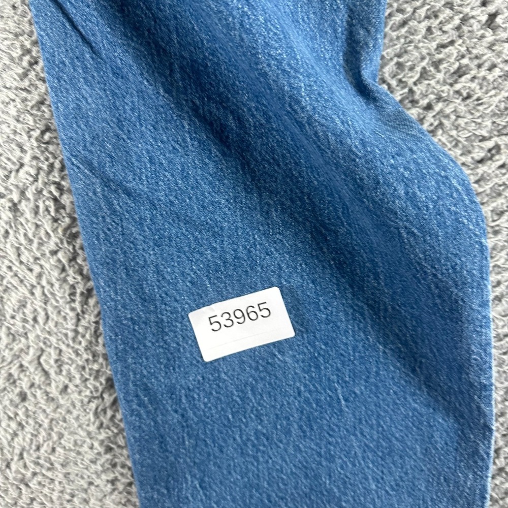 Levi's Ribcage Jeans Womens 28x29 Blue Denim Straight Leg Ankle Faded Distressed - Picture 12 of 12